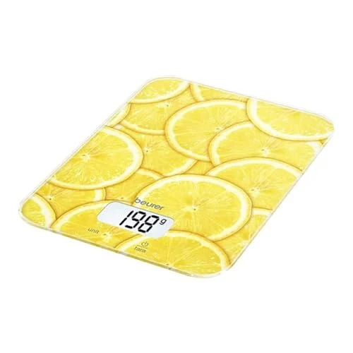 Limitiertes Angebot: Beurer KS 19 Lemon digitale Küchenwaage (Tara-Zuwiegefunktion, Sensortastenbedienung, 5 kg Tragkraft) von 21.15 EUR auf 21.15 EUR (Spare 0%)