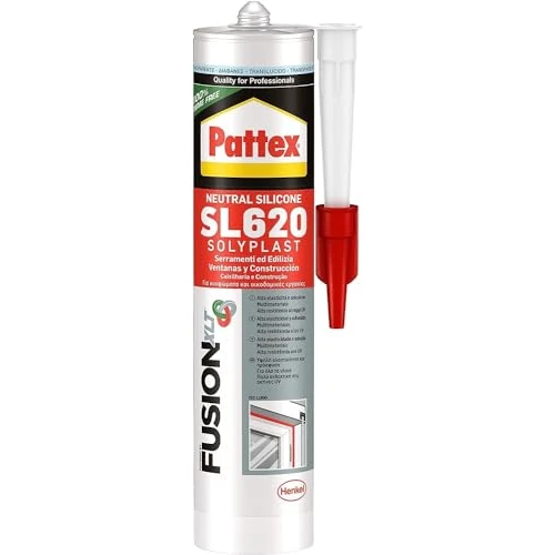Offerta a tempo: Pattex SL 620 Serramenti ed Edilizia Sigillante trasparente, Silicone per lattoneria, serramenti, ecc., Sigillante impermeabile per materiali vari, cartuccia da 300 ml - 57% da 10.99 € a 4.70 €