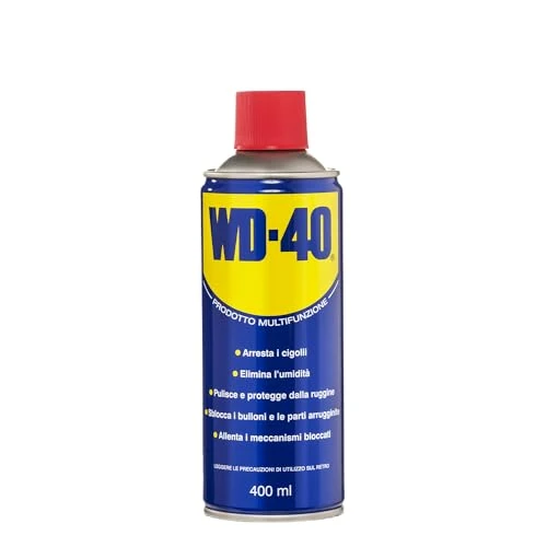 WD-40 - Prodotto Multifunzione - Lubrificante Spray - Elimina i cigolii, sblocca, elimina l’umidità, previene la ruggine - Compatibile con tutti i metalli, plastica e gomma - Senza silicone - 400ml