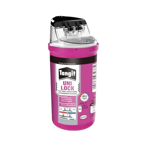 Offerta a tempo: Tangit Uni-Lock, Filo sigillante per tubature in metallo e plastica, Sigillaraccordi riposizionabile per tubi fino a 4’’, Tangit filo per tubi flessibili e rigidi, 1x160m - 0.00% da 15.99 € a 15.99 €