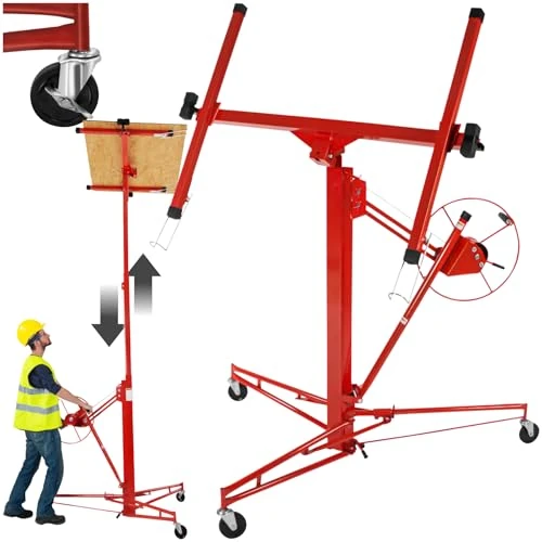 Oferta limitada: TecTake® Elevador Placas de Yeso, Pladur Profesional, Herramientas para Pladur, Plataforma Elevadora, Maquina de Pladur, Caballete Extensible, Planchas de Pladur, Carga 68 kg - Rojo de 185.90 € a 169.90 € (ahorro 9%)
