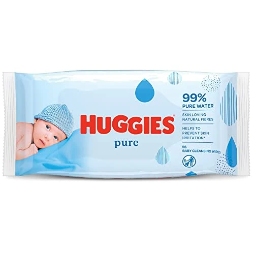 Huggies Pure Salviette Umidificate per Bambini, 1 pacco da 56 Salviette