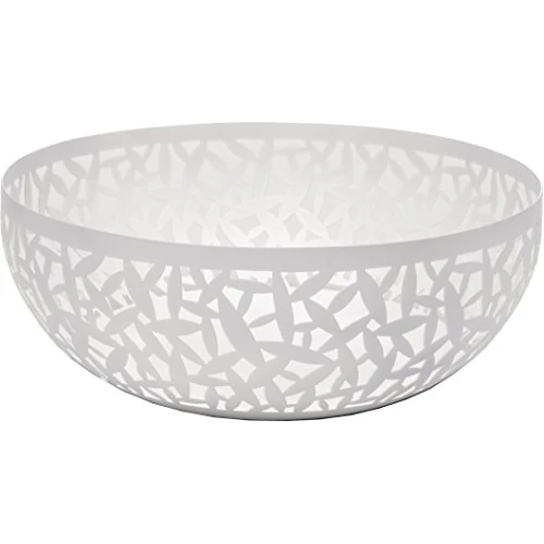 Alessi | Cactus! MSA04/21 W - Frutero Decorado, Acero Inoxidable y Resina Epoxi, Blanco