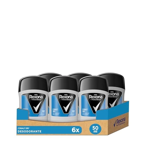 Offerta a tempo: Rexona - Deodorante Stick cobalto, uomo, confezione 6 (6 x 50 ml) - 4% da 21.00 € a 20.23 €