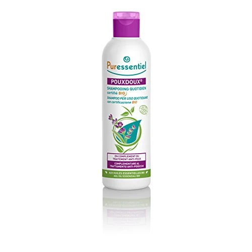 Puressentiel - Anti Poux - Shampoing Pouxdoux - Bio - Idéal en complément du traitement anti-poux - Usage quotidien - 200 ml