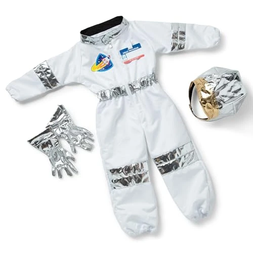 Offerta a tempo: Melissa & Doug Costume da Astronauta per Bambini - Gioco con Casco e Accessori Spaziali, Costume Unisex, Gioco di Imitazione, Costumi di Halloween o Carnevale, Regalo per Bambini e Bambine, 3+ Anni - 0.00% da 23.16 € a 23.16 €