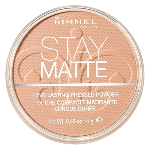 Offerta a tempo: Rimmel London Cipria Compatta Stay Matte - Polvere Opacizzante a Lunga Tenuta per Pelli Grasse e Miste - Mohair - 14 g - 3% da 3.40 € a 3.30 €