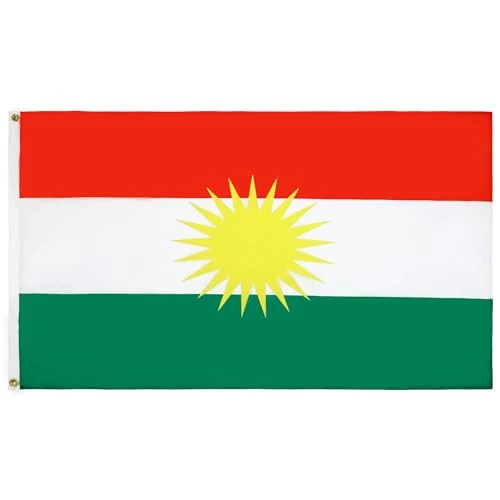 BANDIERA CURDISTAN 150x90cm - BANDIERA CURDA – KURDISTAN 90 x 150 cm - AZ FLAG