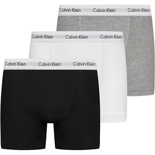 Calvin Klein Calzoncillos bóxer Hombre Pack de 3 Trunks Ropa Interior, Multicolor (Black/White/Grey Heather), S