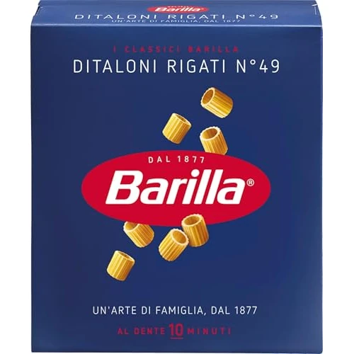 Offerta a tempo: Barilla Pasta Ditaloni Rigati N.49, Pastina di Semola di Grano Duro, I Classici, Tempo di Cottura 12 Minuti, Confezione da 500g - 39% da 1.14 € a 0.69 €