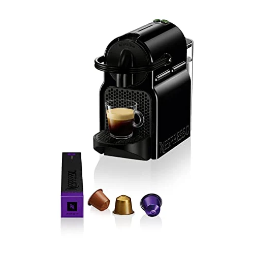 Offre limitee: De'Longhi Nespresso Inissia EN80.B, Machine à Café Automatique, Machine à Capsules pour une Seule Tasse, Ensemble de Bienvenue Inclus, Design Compact, 19 Bars, 1260W, Noir de 99.00 EUR a 79.99 EUR (economie 19%)