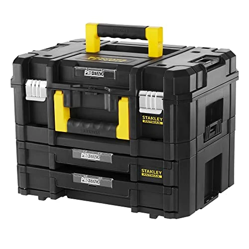 Offerta a tempo: STANLEY FATMAX FMST1-71981 Kit Composto da Cassetta Porta Utensili Elettrici e Cassettiera a Due Cassetti PRO-STACK - 44% da 126.00 € a 69.99 €