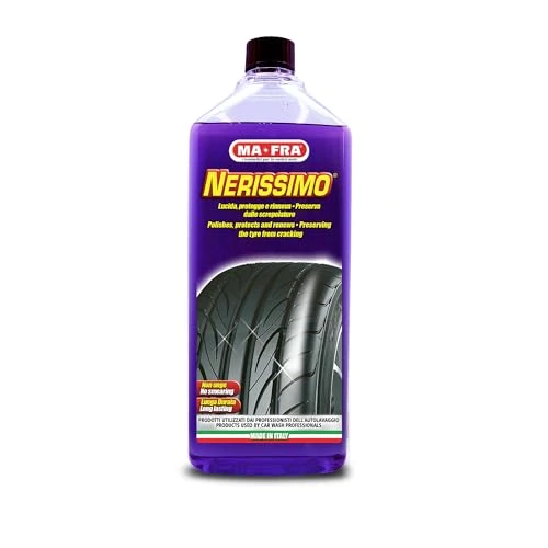 Offerta a tempo: Ma-Fra, Nerissimo, Nero gomme Liquido Concetrato ad Alto Potere Coprente, Protegge, Ravviva e Preserva Il Colore Senza Ungere, 1000ml, H0772 - 41% da 11.41 € a 6.74 €