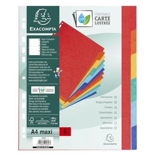 Offerta a tempo: Intercalaires nature future carte lustree 400g 6 positions - a4 maxi - 0.00% da 75.55 € a 75.55 €