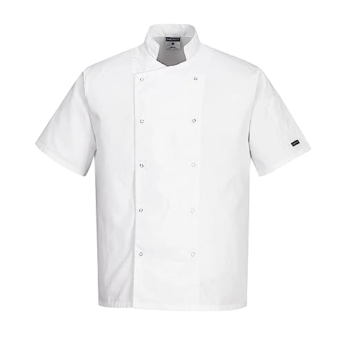 Portwest Cumbria C733BKRXS-Chaqueta de Chef, Color Gris Pizarra Unisex Adulto