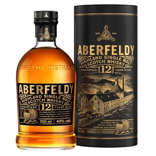 Limited offer: Aberfeldy 12 Year Old Single Malt Scotch Whisky, 40% vol., 70 cl / 700 ml, Premium Whisky Aged in Four Cask Types from 46.38 EUR to 32.00 EUR (save 31%)