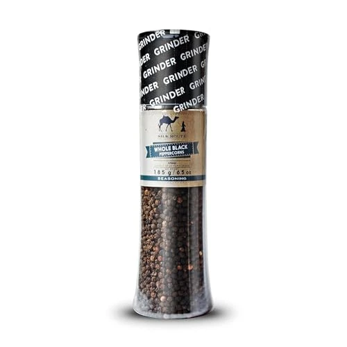 Silk Route Spice Company Pfeffermühle mit ganzen Pfefferkörnern Groß 185 g