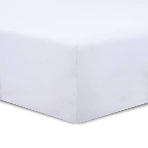 Vision Fitted sheet, 100% cotton, white, 90 x 190 cm