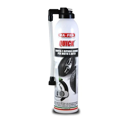Offre limitée : Mafra, Quick, Gonfle et Répare Les Pneus Crevés de Voiture et Moto, pour Pneumatiques avec ou Sans Chambre d'Air, Format 300ml de 12.93 € à 12.93 € (0.00% de remise)
