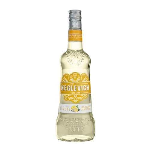 Offerta a tempo: Keglevich, Vodka al Limone da frutta italiana 100%, senza coloranti artificiali - 1 bottiglia da 700 ml - 20% da 8.10 € a 6.49 €