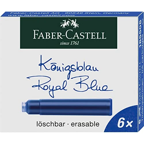 Offre limitee: Faber-Castell 10104473 Lot de 6 Cartouches d'encre Bleu de 3.72 EUR a 3.72 EUR (economie 0%)