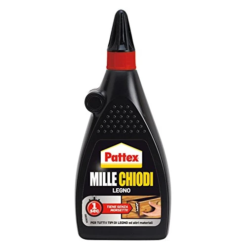 Offerta a tempo: PATTEX ADESIVO MILLECHIODI LEGNO gr. 200 - 16% da 10.29 € a 8.69 €