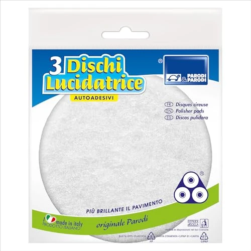 PARODI & PARODI - Disco per Lucidatura in Fibra Antigraffio per Lucidatrice Pavimenti con Adesivo - Dischi Lava Pavimenti Ideali per Poggioli e Piastrelle, Accessori e Pulizia Casa, 3 Pz 13x2x20 cm