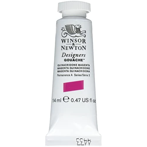 Offre limitée : Winsor & Newton Designers Gouache - Peinture Gouache pour le Dessin, L'illustration, le Design - Aquarelle Opaque, Tube de 14ml, Couleur Magenta Quinacridone de 18.70 € à 6.67 € (64.33% de remise)