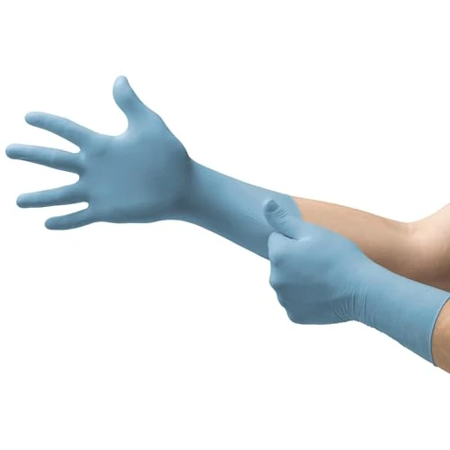 Tijdelijke aanbieding: Ansell Touchntuff 92-670 Nitril Handschoenen, Bescherming Tegen Chemicaliën En Vloeistoffen, Bescherming Bij Mechanica-, Industriële En Chemische Werkzaamheden, Blauw, Maat S (100 Handschoenen) van 23.99 € naar 23.99 € (0.00% kortin