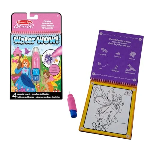 Oferta limitada: Melissa & Doug - Water Wow! Hadas: Tablero y Bolígrafo de Agua Reutilizables, 4 Páginas Reutilizables Magic Water para Pintar con Agua - Manualidades Niñas - Regalo Niña 3 años + - Certificados FSC de 5.99 € a 5.99 € (ahorro 0.00%)