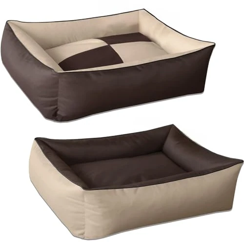Offerta a tempo: BedDog® 2in1 Max Quattro Beige/Marrone XL, 100x85 cm, Letto per Cane L Fino a XXXL, 8 Colori, Cuscino, Divano, Cestino per Cane - 35% da 54.97 € a 36.00 €