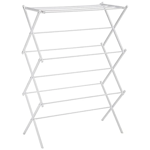 Offre limitée : Amazon Basics Métal Séchoir à linge pliant - Blanc Pour Vêtement, 14.5" D x 29.5" W x 41.8" H de 27.96 € à 27.96 € (0.00% de remise)