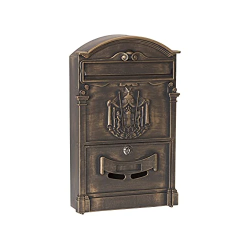Tijdelijke aanbieding: ARREGUI Residencia D-2151/B Brievenbus van Aluminium in Klassieke Stijl | Formaat M (DIN A4) | Elegante Brievenbus voor Buiten | Decoratieve Brievenbus met Naamplaatje | Eenvoudige Montage | Brons van 35.80 € naar 30.43 € (15% korti