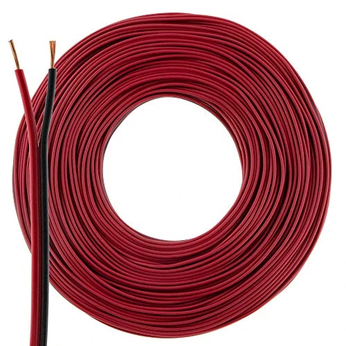Cavo per altoparlante, 2 x 0,75 mm², 50 m, colore: rosso/nero, CCA