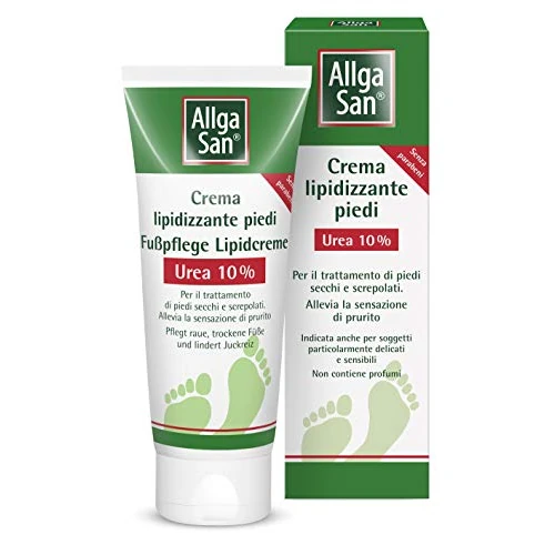 Offerta a tempo: Allga San Crema Piedi Lipidizzante - Crema Piedi Secchi e Screpolati con Urea 10%, 100 ml - Piedi Morbidi e Vellutati dalle Prime Applicazioni - Aiuta a Contrastare Disidratazione e Secchezza Piedi - 47% da 12.00 € a 6.33 €