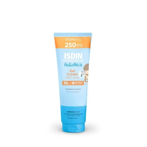 Offerta a tempo: ISDIN Pediatrics Gel Cream Wet Skin SPF 50 (250ml) | Protezione Solare per il Corpo per Bambini | Molto Resistente all'Acqua - 21% da 29.90 € a 23.48 €