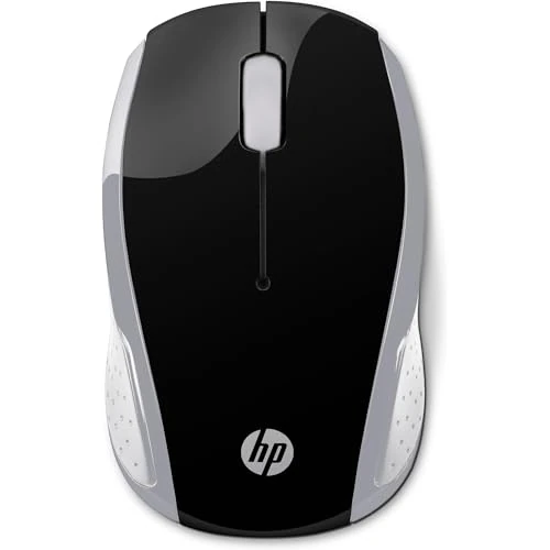 Offerta a tempo: HP 200 Mouse Wireless, Tecnologia LED Rosso, Laser fino a 1000 DPI, 3 Pulsanti, Rotella Scorrimento, Ricevitore USB 2.4 GHz, Design Pratico e Confortevole, Ambidestro, Argento - 10% da 11.62 € a 10.49 €