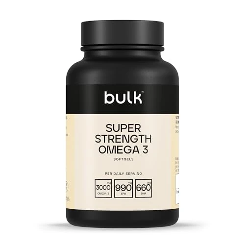 Offerta a tempo: Bulk Super Strength Omega 3 Softgels, 1000 mg, Pack of 270, Packaging May Vary, 270 Porzioni - 11% da 37.99 € a 33.99 €