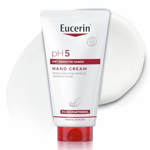 Offerta a tempo: Eucerin pH5 Crema Mani 75 ml, Crema mani secche e screpolate ad assorbimento rapido per un'idratazione di lunga durata, Formula riparatrice con Dexpantenolo per pelle secca e sensibile - 28% da 9.90 € a 7.10 €