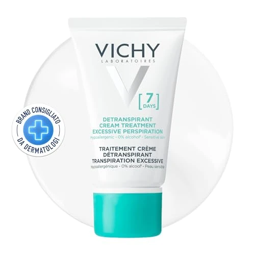 Vichy, Déodorant Anti-Transpirant 48H Roll-On, Hypoallergénique, Pour les Peaux Sensibles ou Épilées, Sans Alcool, Sans Parfum, 50ml