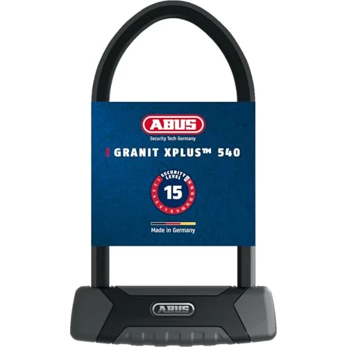 Offerta a tempo: ABUS U-lock Granit XPlus 540 - Lucchetto per bicicletta con cilindro XPlus - Livello di sicurezza 15 - Nero/grigio - 0.00% da 84.99 € a 84.99 €