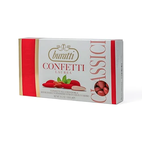 Buratti Confetti Red Almonds, 1 Kg