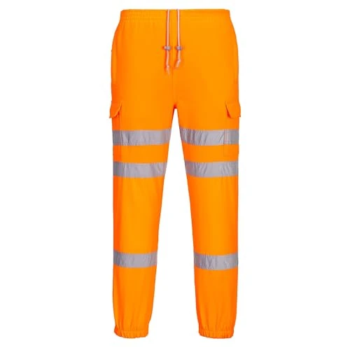 Portwest RT48 Spodnie Sportowe Ostrzegawcze, Pomaranczowy, Rozmiar S