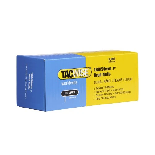Limited-time offer: Tacwise 0401 Type 18G / 50 mm Galvanised Brad Nails, Pack of 5,000 from $43.00 to $43.00 (save 0.00%)