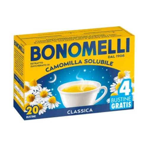 Bonomelli Classic Soluble Chamomile, Concentrate Extracted from Selected Flowers, Pack of 20 Sachets