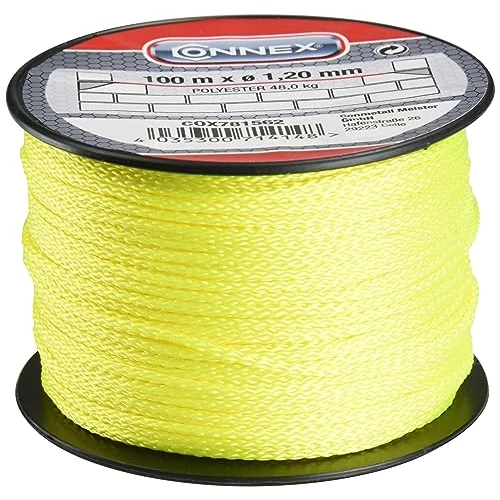 Offerta a tempo: Connex COX781562 - Filo da muratore, 100 m, peso massimo: 45 kg, spessore: 1,2 mm colore: Giallo - 26% da 8.88 € a 6.60 €