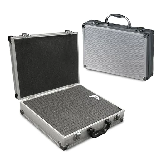 Offerta a tempo: Peaktech 7255 - Custodia Universale per Strumenti di Misura, Custodia in Alluminio Resistente, Vano Porta Attrezzi, Imbottitura in Schiuma, con Lucchetto, Antipolvere, M - 295 x 195 x 70 mm - 0.00% da 36.71 € a 36.71 €