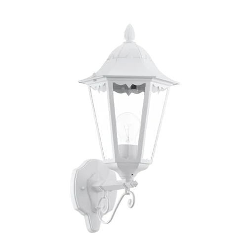 Zeitlich begrenztes Angebot: EGLO Außen-Wandlampe Navedo, 1 flammige Außenleuchte, Wandleuchte aus Aluguss und Glas, Farbe: Weiß, Fassung: E27, IP44 von 25.00 € auf 25.00 € (0.00% Rabatt)