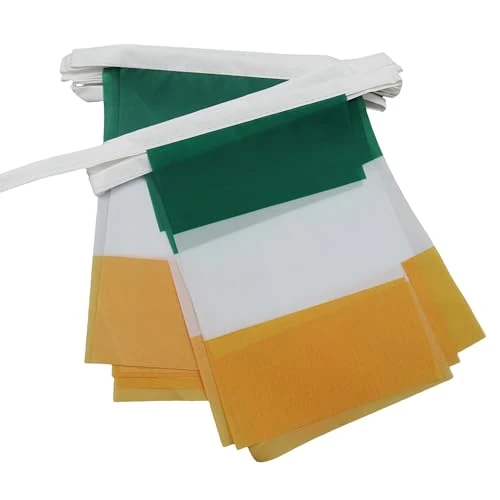 AZ FLAG Ghirlanda 6 Metri 20 Bandiere Irlanda 21x15cm, Bandiera Irlandese 15 x 21 cm - Festone Bandierine