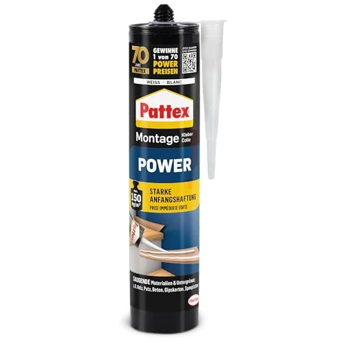 Offerta a tempo: Pattex Montage Kraftkleber Power weiß 370g - 42% da 15.59 € a 8.99 €